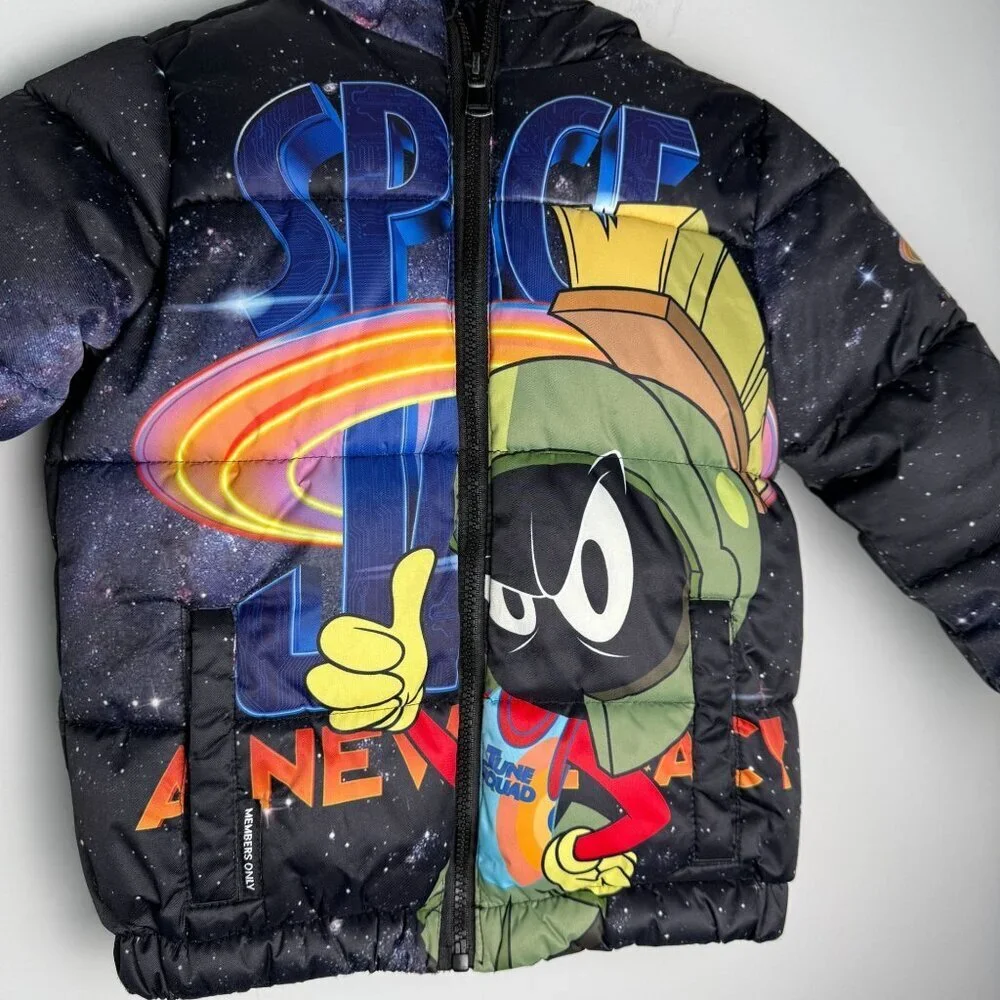 Members Only Youth Space Jams Tune Squad Puffer Jacket Sz 4T